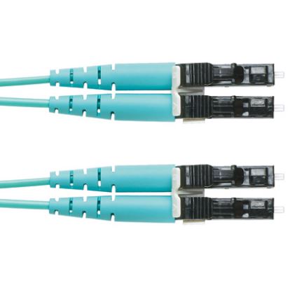 Panduit FZ2ERLNLNSNM0.5 fiber optic cable 19.7" (0.5 m) LC CMR OM4 Aqua color1