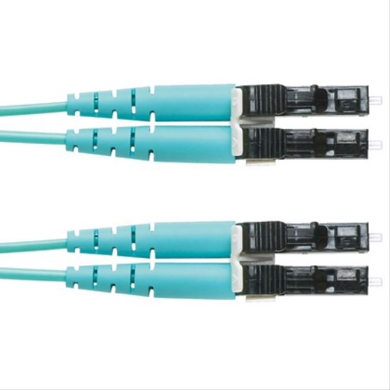 Panduit FZ2ERLNLNSNM0.5 fiber optic cable 19.7" (0.5 m) LC CMR OM4 Aqua color1