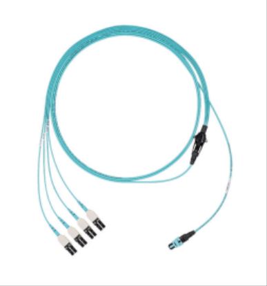 Panduit FZ8RL7NUSQNM028 fiber optic cable 1102.4" (28 m) PanMPO 4x LC OM4 Aqua color1