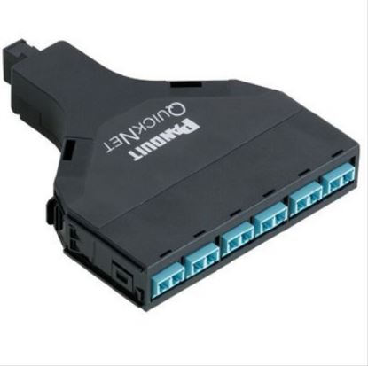 Panduit FQXN-08-10AS fiber optic adapter LC/MPO Aqua color, Black1