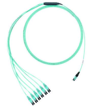 Panduit F9TRL6NQSSNM4.5 fiber optic cable 177.2" (4.5 m) MPO 12x LC OS2 Aqua color1