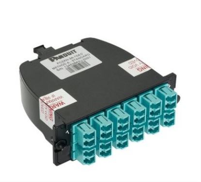 Panduit FC2XN-24-10U fiber optic adapter LC/MPO Aqua color, Black1