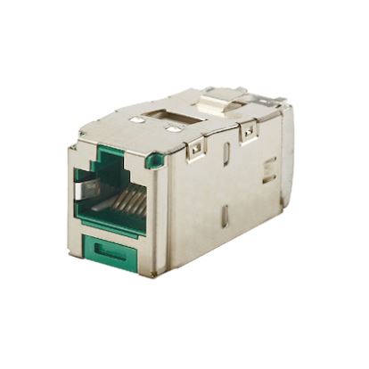 Panduit CJS688TGGRY wire connector RJ-45 Green, Metallic1