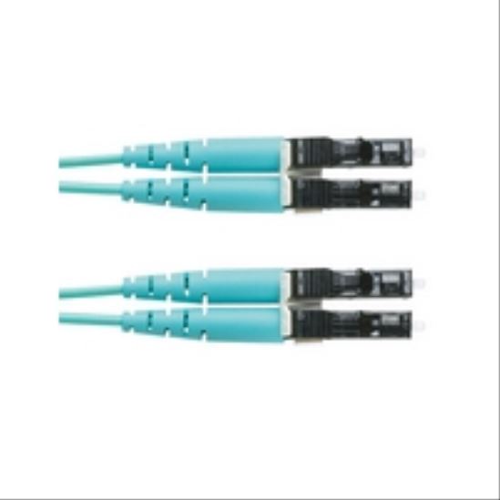 Panduit 2m, 2xLC fiber optic cable 78.7" (2 m) LC CMR OM4 Turquoise1