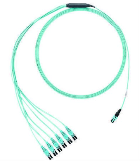 Panduit F9TRL6NQSSNM010 fiber optic cable 393.7" (10 m) MPO 12x LC OS2 Aqua color1