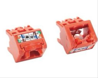 Panduit Cat5e Up Down 45D wirecap RD PK10 wire connector RJ-45 Red1