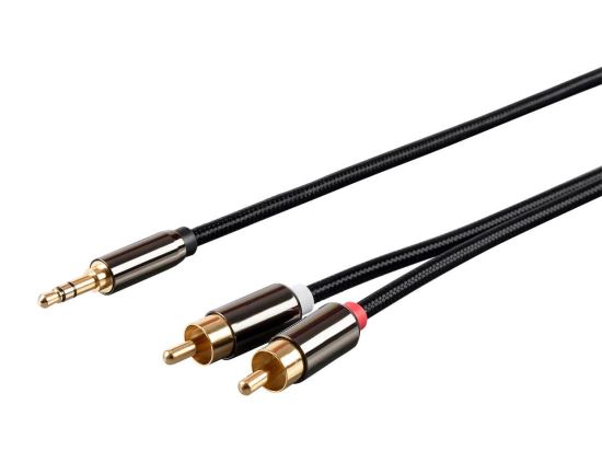Monoprice 30901 audio cable 35.8" (0.91 m) 3.5mm 2 x RCA Black1
