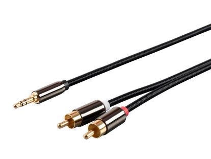 Monoprice 30902 audio cable 70.9" (1.8 m) 3.5mm 2 x RCA Black1
