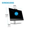 HP E24mv G4 23.8" 1920 x 1080 pixels Full HD Black, Silver7