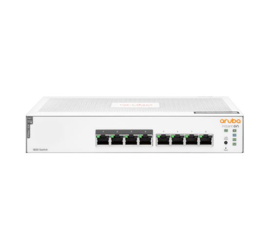 Hewlett Packard Enterprise Aruba Instant On 1830 8G 4p Class4 PoE 65W Managed L2 Gigabit Ethernet (10/100/1000) Power over Ethernet (PoE) 1U1