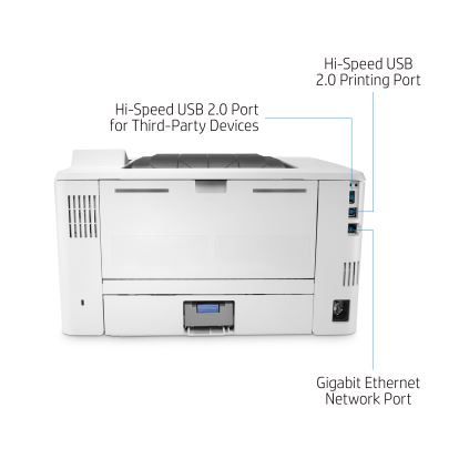 HP LaserJet Enterprise M406dn, Print, Compact Size; Strong Security; Two-sided printing; Energy Efficient; Front-facing USB printing1