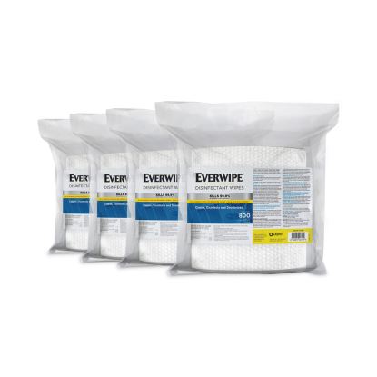 Disinfectant Wipes, 6 x 8, Lemon, 800/Bag, 4 Bags/Carton1