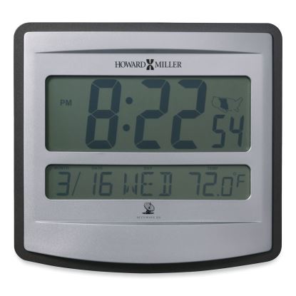 Nikita Wall Clock, Silver/Charcoal Case, 8.75" x  8", 2 AA (sold separately)1