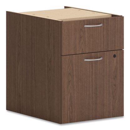 Mod Mobile Pedestal, Left or Right, 2-Drawers: Box/File, Legal/Letter, Sepia Walnut, 15" x 20" x 20"1