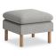 Parkwyn Series Ottoman, 23" x 23" x 17.5", Gray/Oak1
