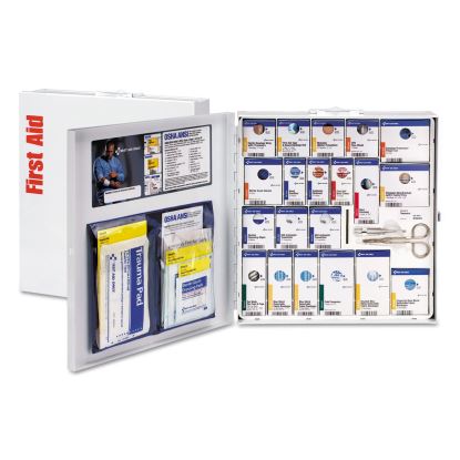 ANSI 2015 SmartCompliance Food Service First Aid Kit, w/o Medication, 50 People, 260 Pieces, Metal Case1