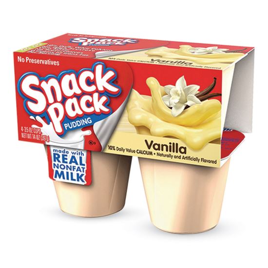 Pudding Cups, Vanilla, 3.5 oz Cup, 48/Carton1