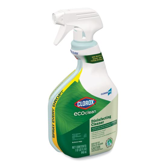 Clorox Pro EcoClean Disinfecting Cleaner, Unscented, 32 oz Spray Bottle, 9/Carton1