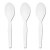 Mediumweight Plastic Cutlery, Teaspoon, White, 1,000/Pack2