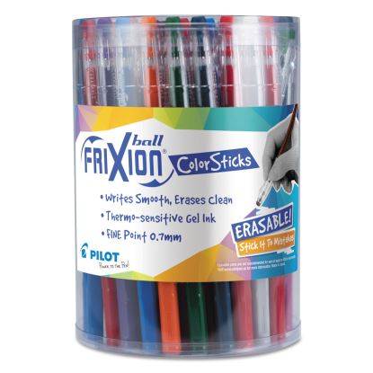 FriXion ColorSticks Erasable Gel Pen, Stick, Fine 0.7 mm, Ten Assorted Ink and Barrel Colors, 36/Pack1