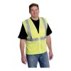 ANSI Class 2 Four Pocket Zipper Safety Vest, Polyester Mesh, 5X-Large, Hi-Viz Lime Yellow2