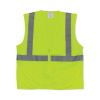 ANSI Class 2 Four Pocket Zipper Safety Vest, Polyester Mesh, 2X-Large, Hi-Viz Lime Yellow1