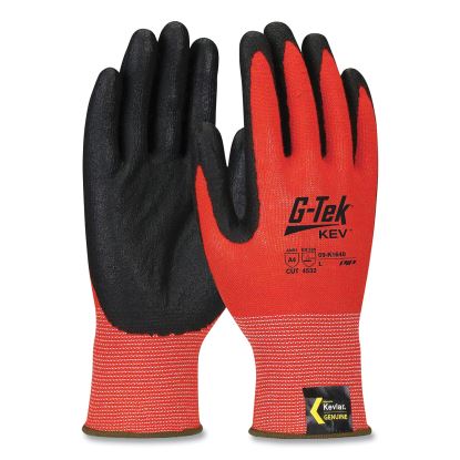 KEV Hi-Vis Seamless Knit Kevlar Gloves, 2X-Large, Red/Black1