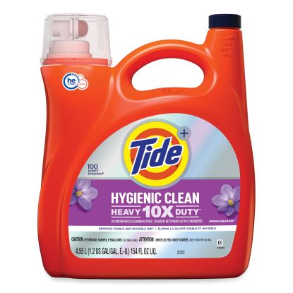 Hygienic Clean Heavy 10x Duty Liquid Laundry Detergent, Spring Meadow, 154 oz Bottle, 4/Carton1