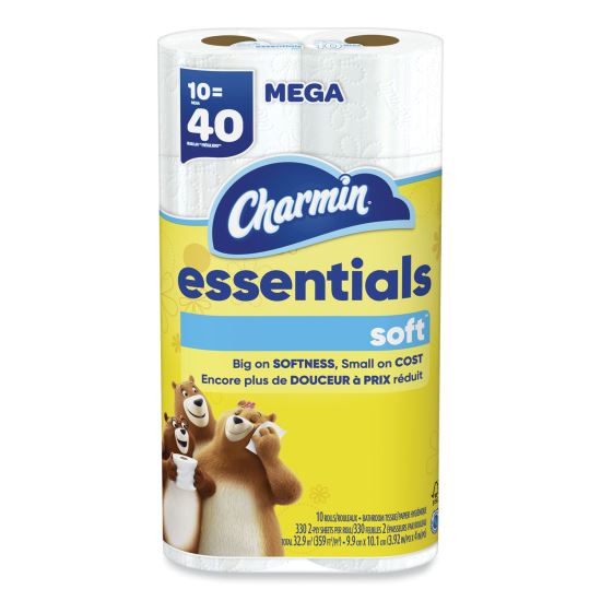 Essentials Soft Bathroom Tissue, Septic Safe, 2-Ply, White, 330 Sheets/Roll, 30 Rolls/Carton1