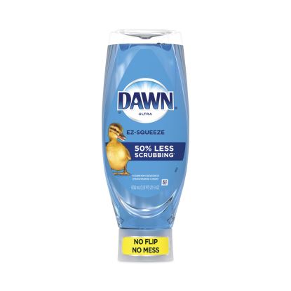 Ultra Liquid Dish Detergent, Dawn Original, Three 22 oz E-Z Squeeze Bottles, 2 Sponges1