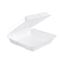 Insulated Foam Hinged Lid Containers, 1-Compartment, 9.3 x 9.5 x 3, White, 200/Pack, 2 Packs/Carton1