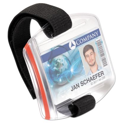 Card Holder Outdoor Secure, Vertical, 3.42" x 2.12", Clear, 10/Box1