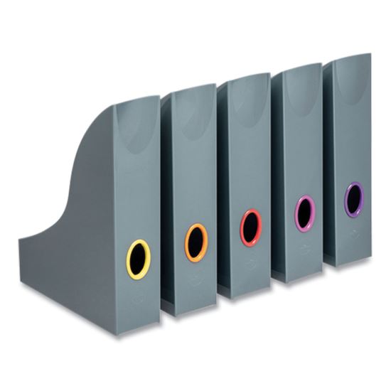 DURABLE VARICOLOR Magazine Rack Set, Gray/Multicolor - 5 pack1