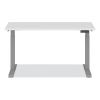 AdaptivErgo Three-Stage Electric Height-Adjustable Table w/Memory Controls, Top/Base Bundle, 60”w x 24”d, 30" to 49"h, White1