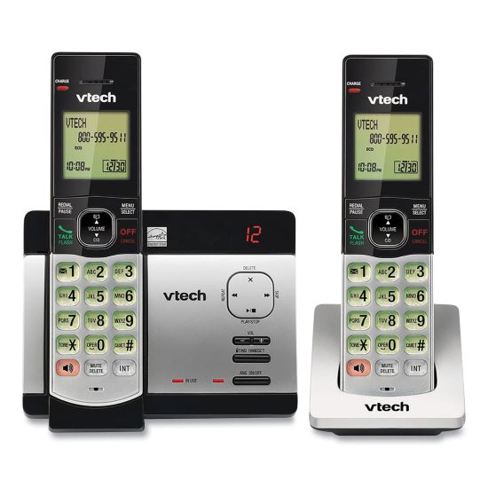 CS5129-2 Two-Handset Cordless Telephone System, DECT 6.0, Silver/Black1