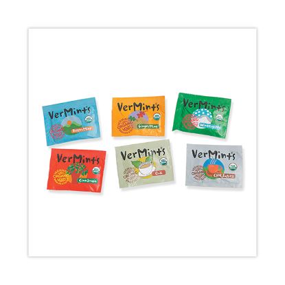 VerMints Organic Mints/Pastilles, Assorted Flavors, 2 Mints/0.7 oz Individually Wrapped, 120/Box1