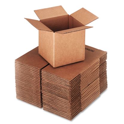 Cubed Fixed-Depth Corrugated Shipping Boxes, Regular Slotted Container (RSC), Small, 6" x 6" x 6", Brown Kraft, 25/Bundle1
