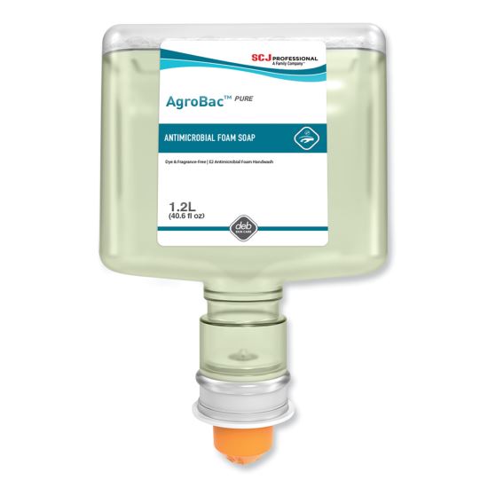 AgroBac Pure Foam Wash Touch Free Cartridge, Unscented, 1.2 L Refill, 3/Carton1