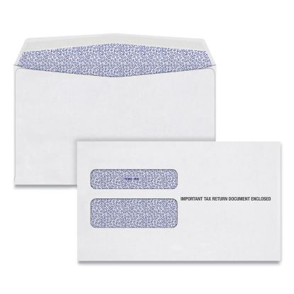 W-2 Laser Double Window Envelope, Commercial Flap, Gummed Closure, 5.63 x 9, White, 24/Pack1