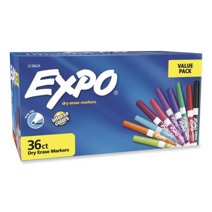 Low Odor Dry Erase Vibrant Color Markers, Fine Bullet Tip, Assorted Colors, 36/Pack1