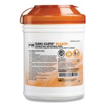 Sani-Cloth Bleach Germicidal Disposable Wipes, 7.5 x 15, Unscented, White, 160/Canister, 12 Canisters/Carton1