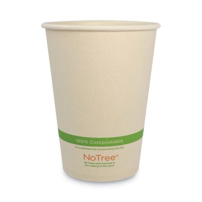 No Tree Paper Bowls, 32 oz, 4.4" Diameter x 5.8"h, Natural, Sugarcane, 500/Carton1