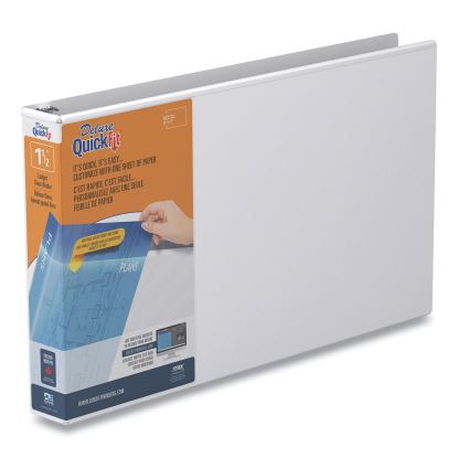 QuickFit Ledger D-Ring View Binder, 3 Rings, 1.5" Capacity, 11 x 17, White1