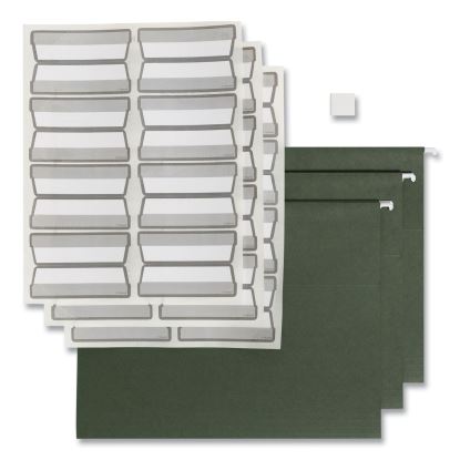 100% Recycled Hanging File Folders with ProTab Kit, Letter Size, 1/3-Cut, Standard Green1
