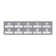 Recycle Label Kit for Slim Jim Recycling Station Billboard, 10 Assorted Messages, 5.59 x 9.55, White/Clear1