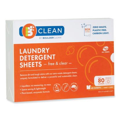 Laundry Detergent Sheets, Free and Clear, 40/Pack1