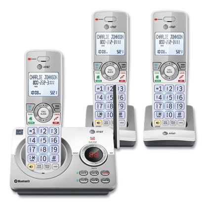 Connect to Cell DL72310 Cordless Telephone, Base and 2 Additional Handsets, White/Silver1