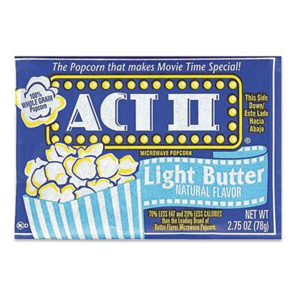 Microwave Popcorn, Light Butter, 2.75 oz Bag, 36/Carton1