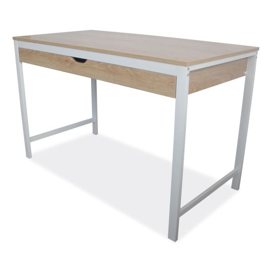 Modern Writing Desk, 47.24" x 23.62" x 29.92", Beigewood/White1