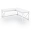 L-Shaped Farmhouse Desk, 58.27" x 58.27" x 29.53", White1
